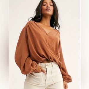 Free People Copper Blouse